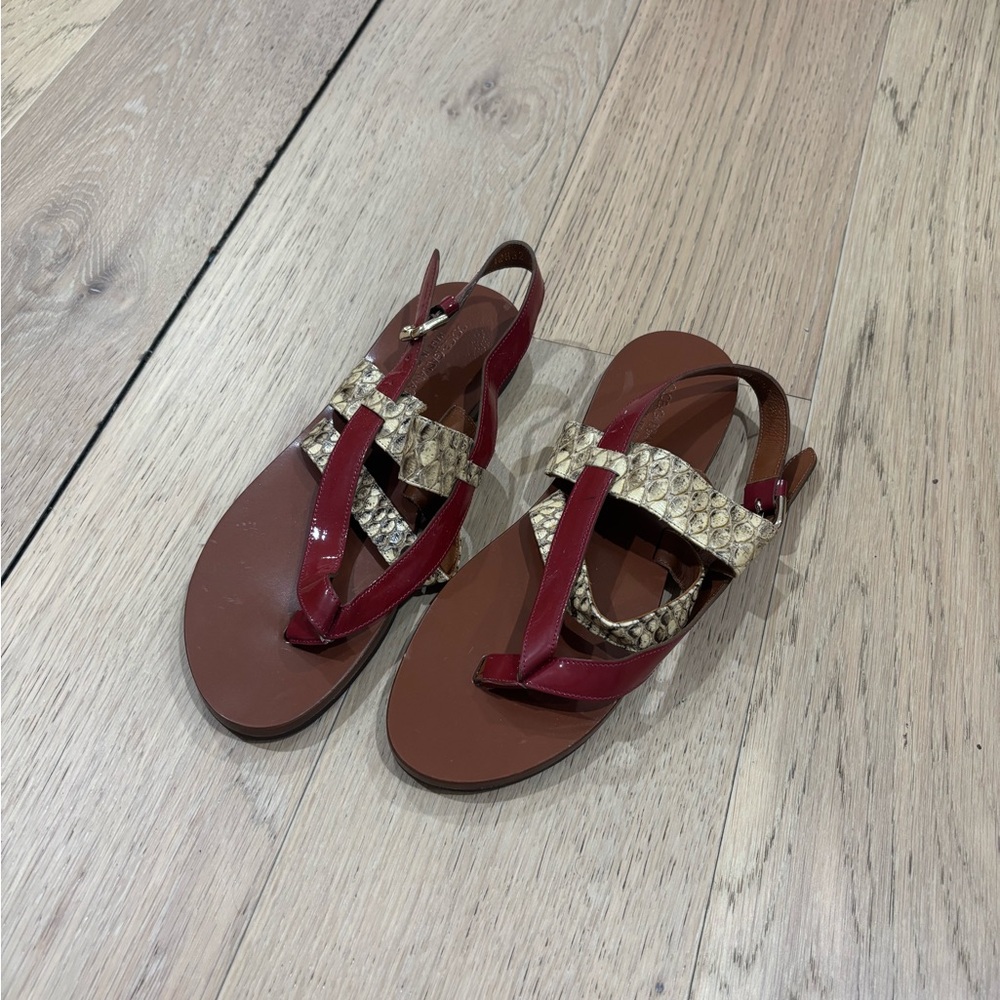 NWOT dolce and Gabbana Stylish Red and Brown Women's Sandals